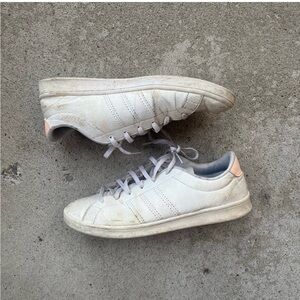 Adidas White and Pink Casual Sneakers